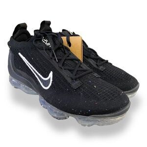 Nike Womens Air Vapormax 2021 Flyknit Black Silver White DC4112-002 size 7 New